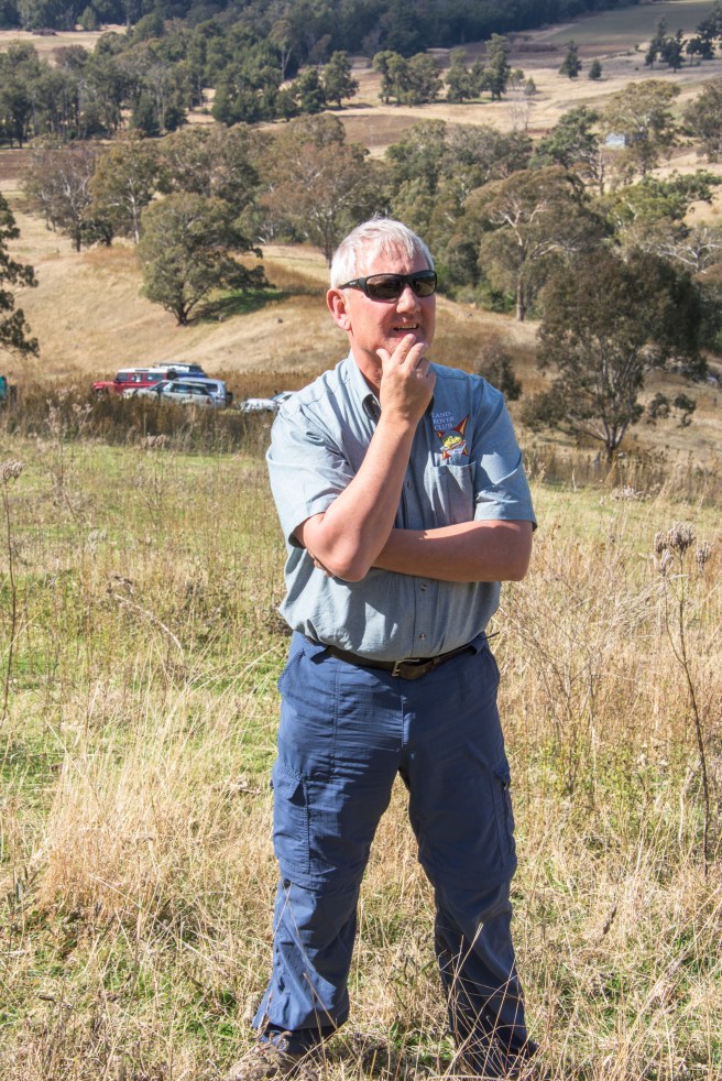 TRIP LEADER DOING HIS BRIEFING.